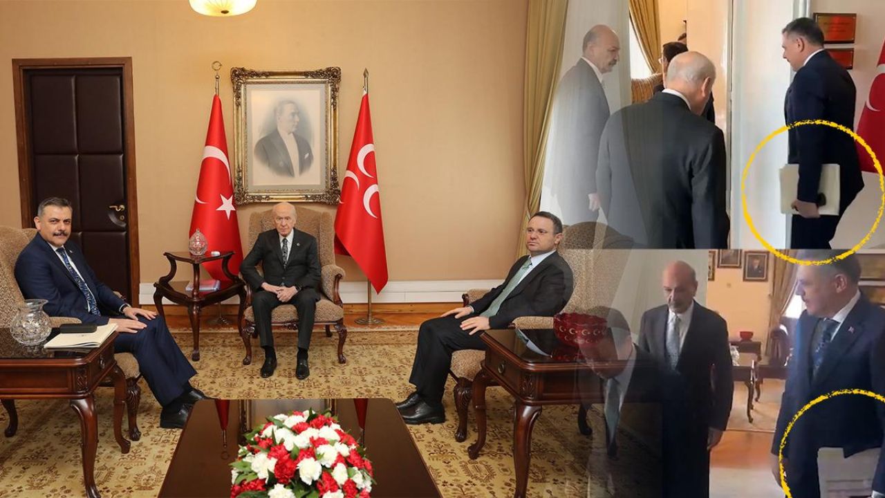 Elindeki dosyalar dikkat çekti! Bakanlar Çiftçi ve Gürlek'ten MHP lideri Bahçeli'ye ziyaret