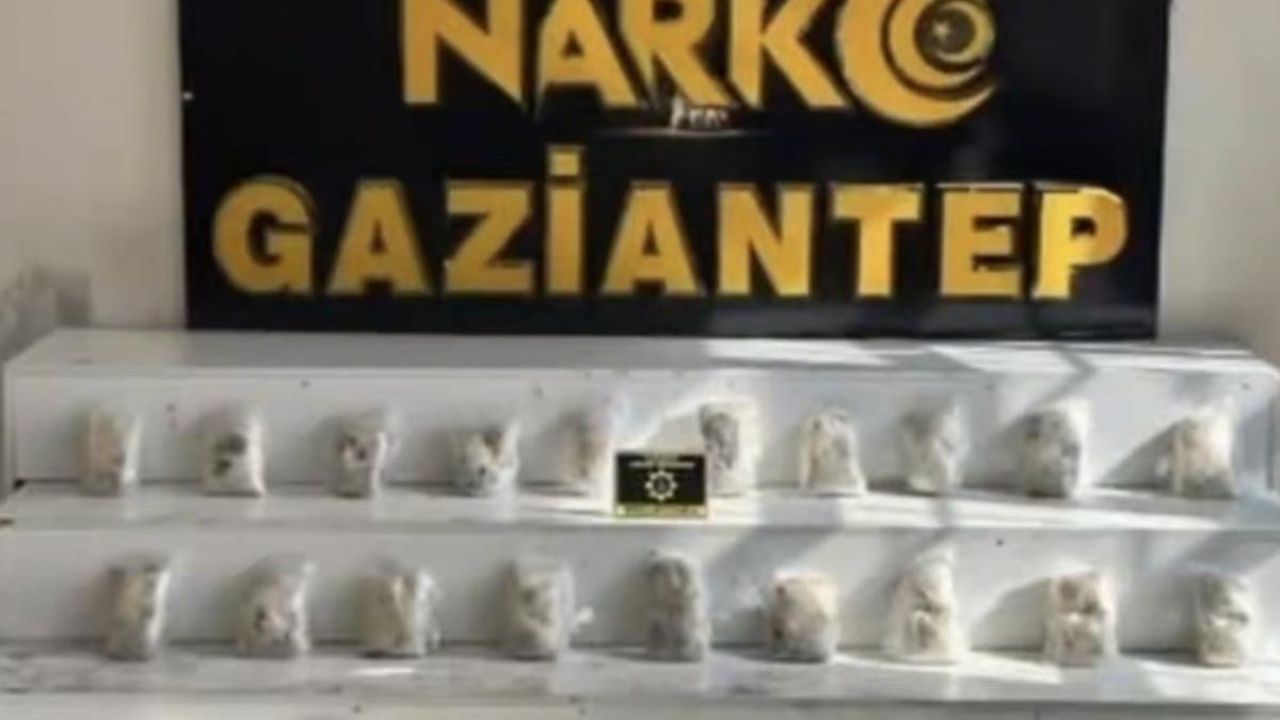 Gaziantep’te 22 kilo uyuşturucu ele geçirildi: 8 şahıs tutuklandı