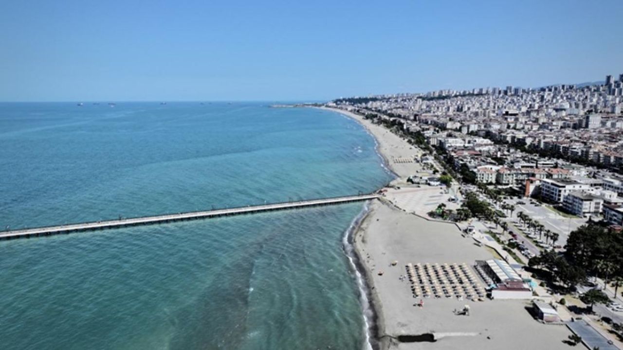 Samsun sahilinde tepki çeken görüntü