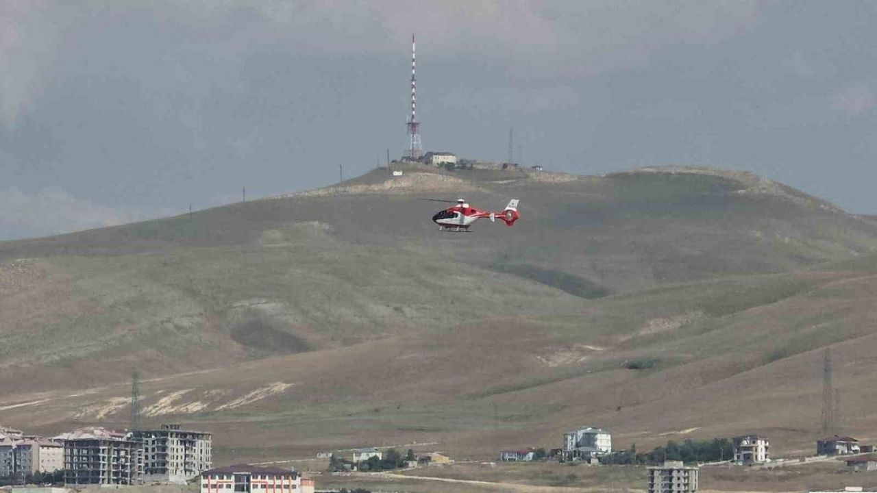 Ambulans helikopter kalp hastası için havalandı
