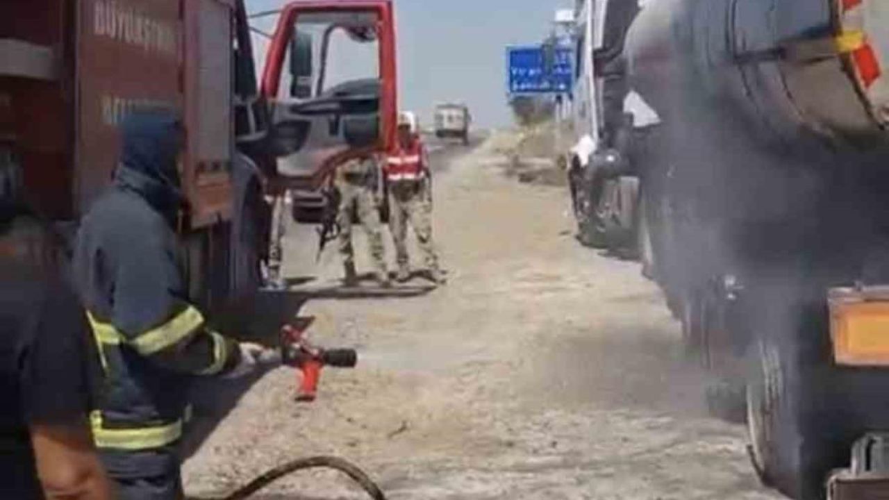 Mardin’de tanker yangını söndürüldü
