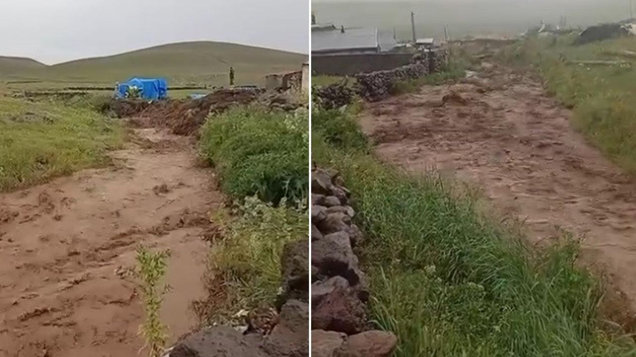 Meteoroloji'nin uyarısının ardından Kağızman’ı sel vurdu