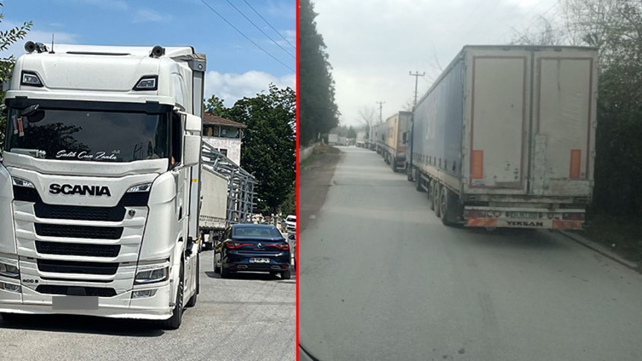Vatandaşlardan su fabrikasına tır tepkisi: Mahalle adeta tır parkına döndü